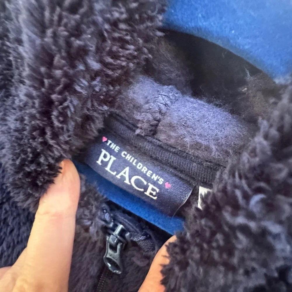 NWOT The Children's Place 2T Girls Boys Blue Cozy Warm Fleece Jacket with Hood